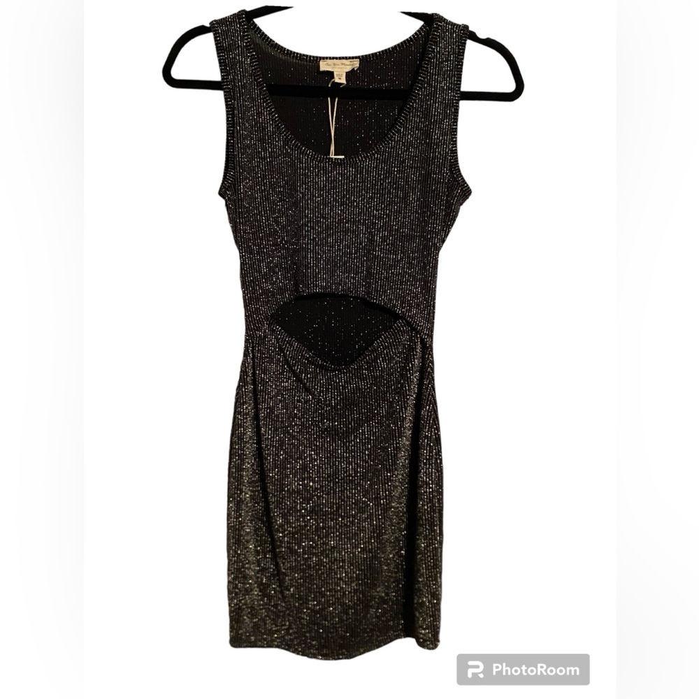 NWT•See you Monday Black/Silver “Little black dress” sz Medium